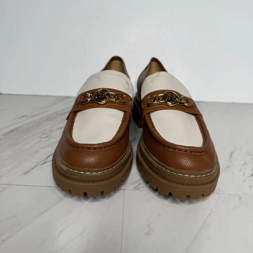 Michael Kors Brown Lug Sole Chunky Loafer 9M - Picture 2 of 16